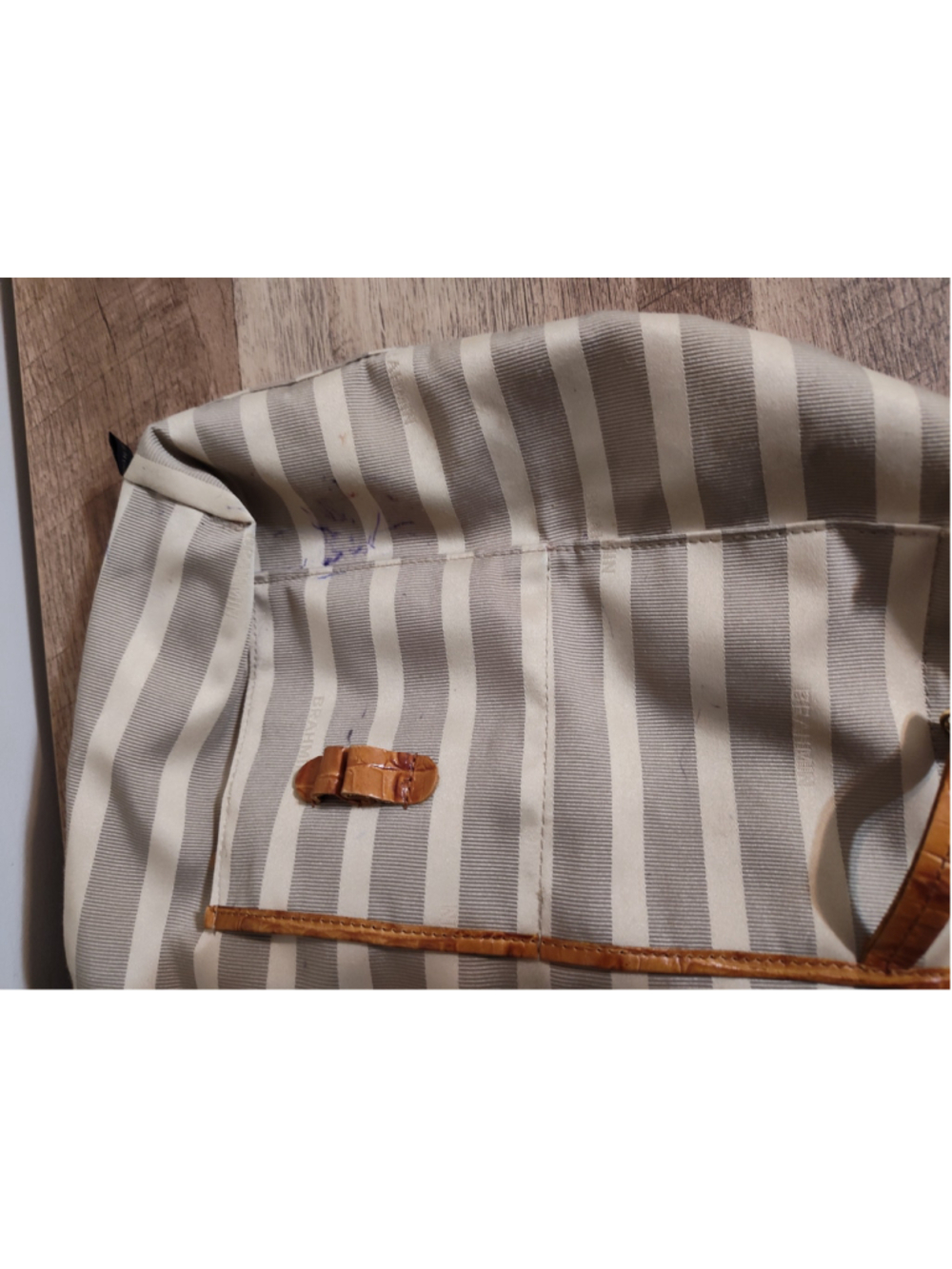 Women's Brahmin Shoulder Bag One Size Beige Brown Woven Leather - Picture 9 of 16